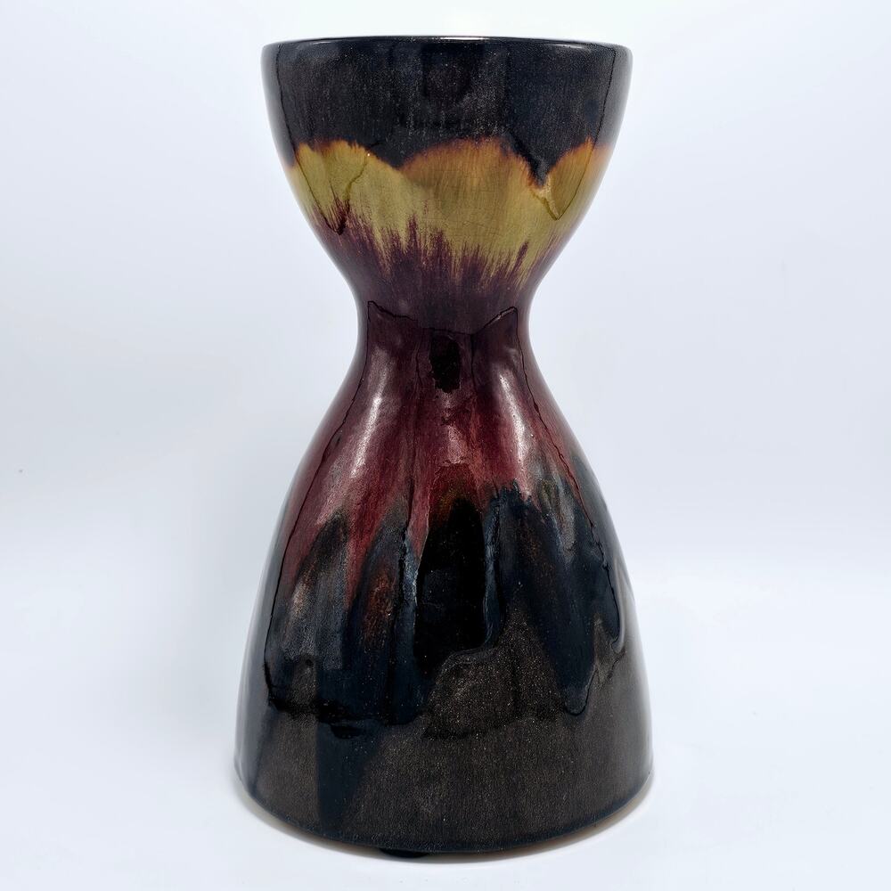 Pier 1 Imports Drip Glaze Candle Holder Pillar Ceramic 8.5/11.5/4"